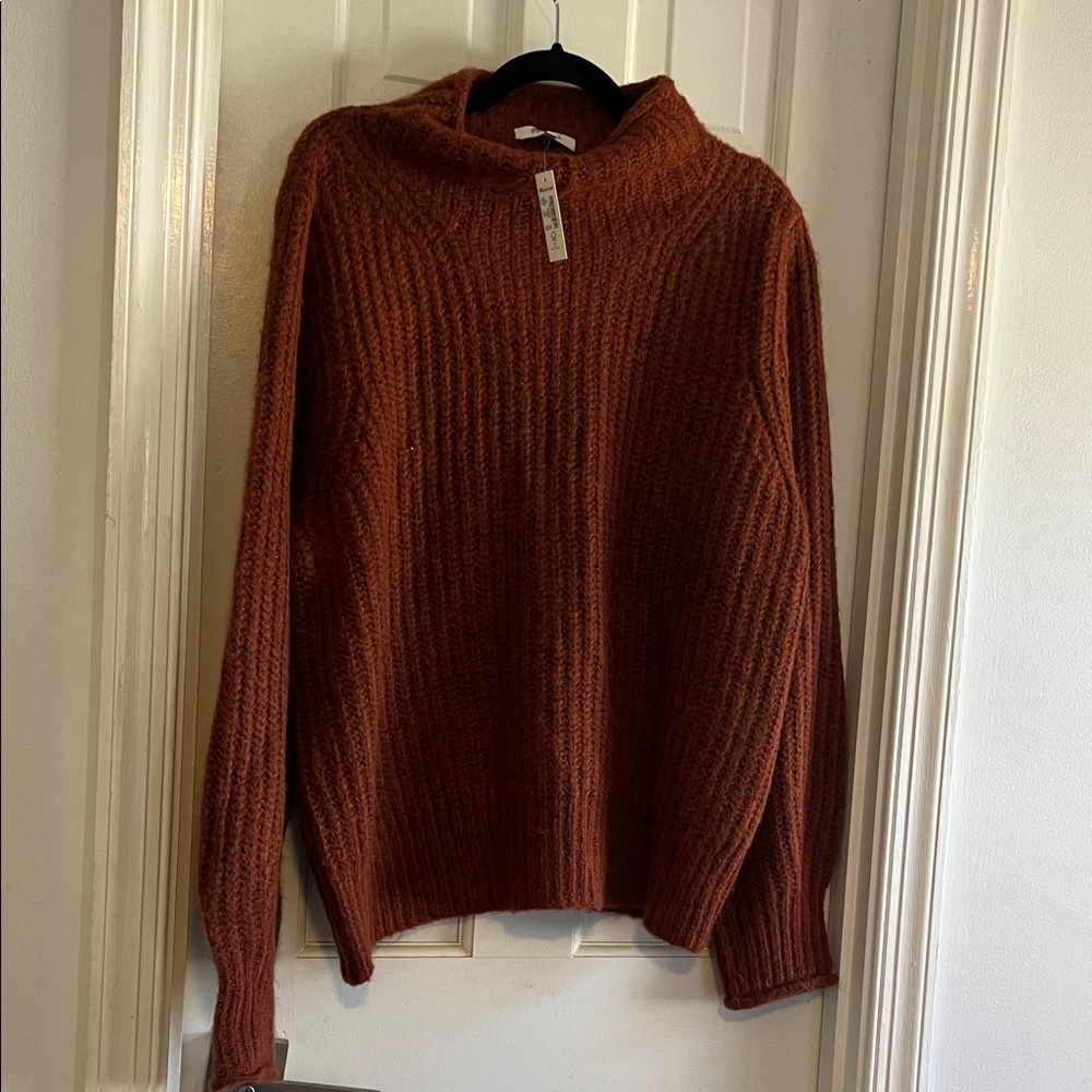 Madewell Warm Chestnut Cowl Neck Sweater